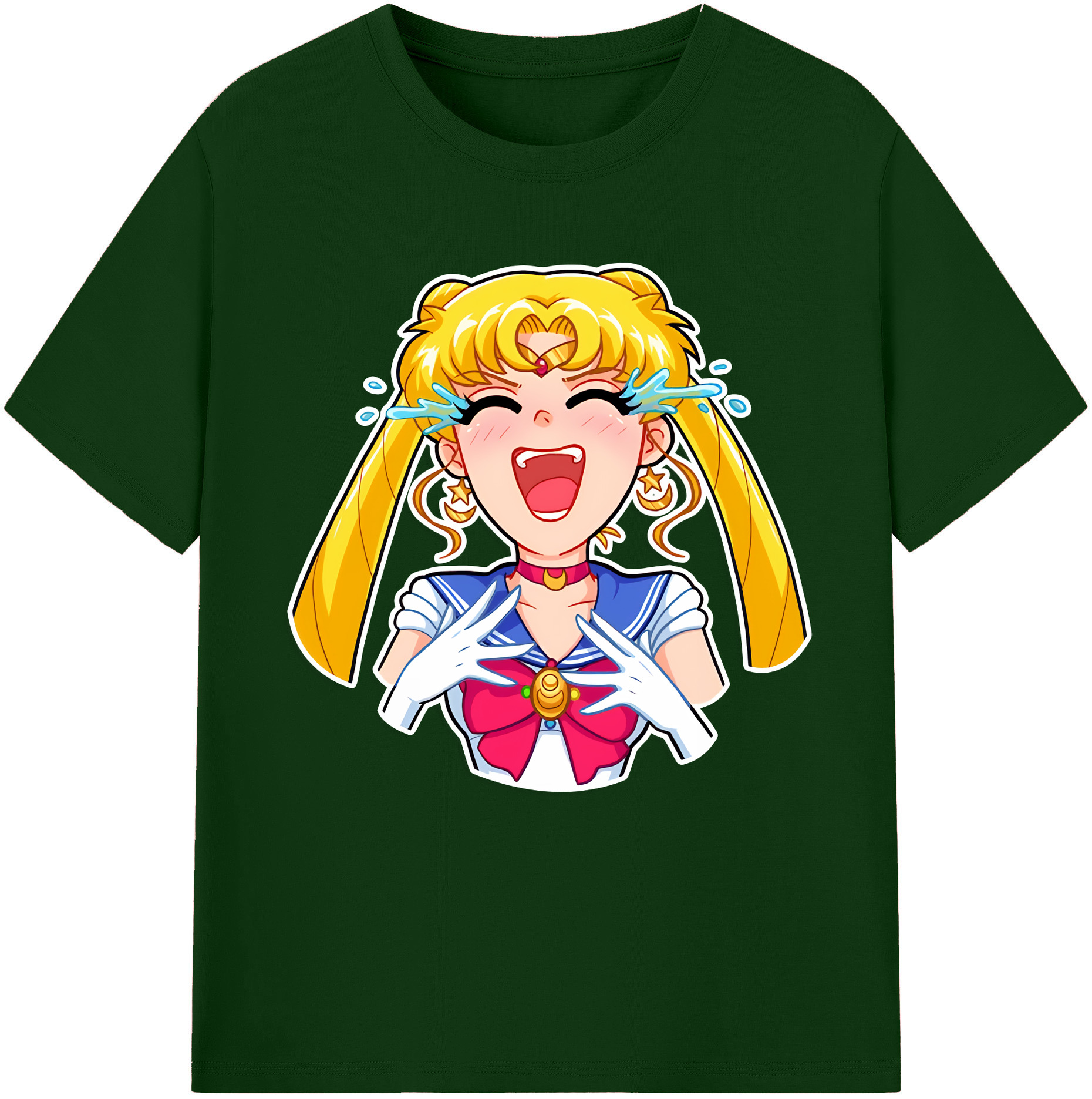 （画像用） 美少女戦士セーラームーン 月野 うさぎ つきの うさぎ Sailor Moon Tsukino Usagi 綿100％半袖Tシャツ（フロントプリント）